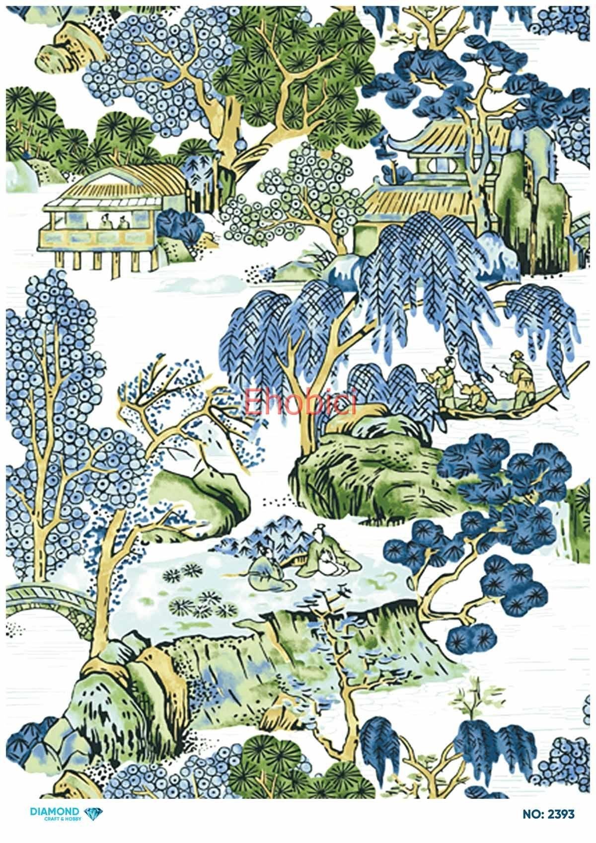 Diamond Pirinç Dekopaj Kağıdı - 2393