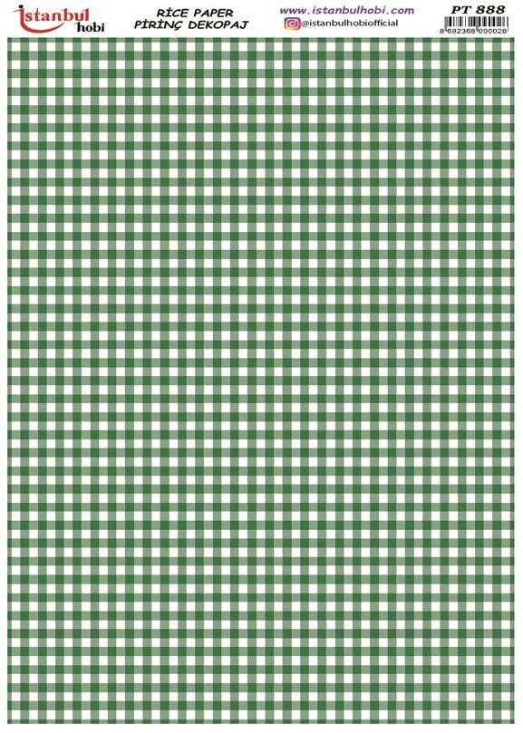 Pirinç Dekopaj Kağıdı 30x42cm PT-888 Damalı