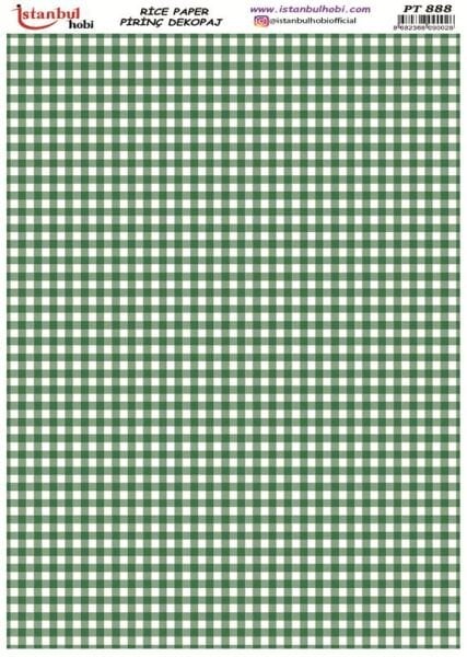 Pirinç Dekopaj Kağıdı 30x42cm PT-888 Damalı