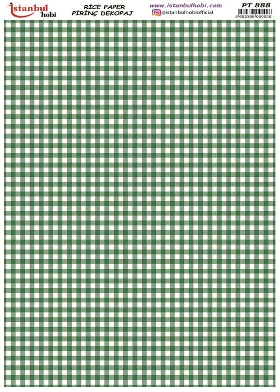 Pirinç Dekopaj Kağıdı 30x42cm PT-888 Damalı