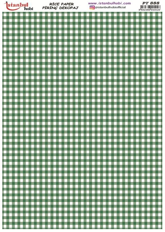 Pirinç Dekopaj Kağıdı 30x42cm PT-888 Damalı