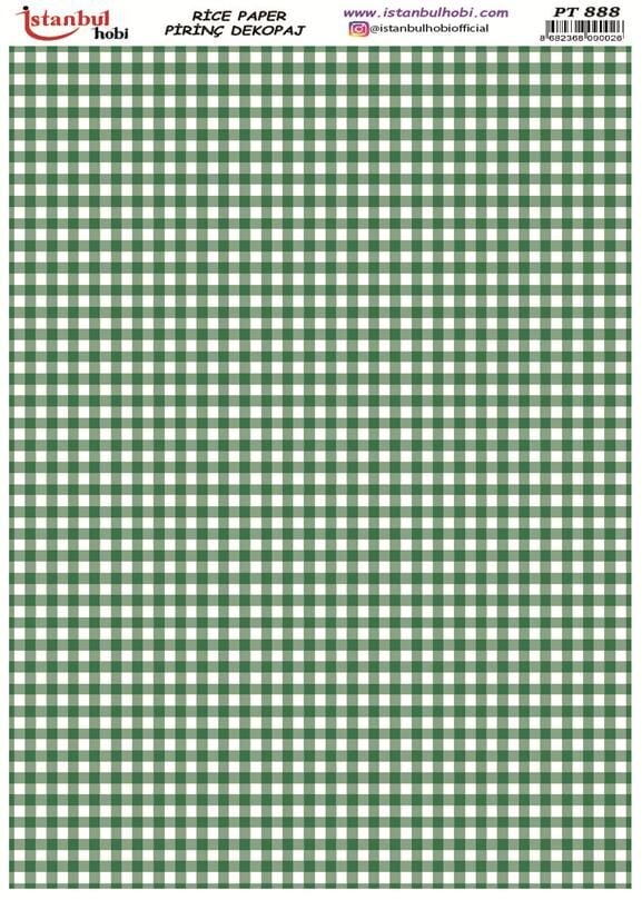 Pirinç Dekopaj Kağıdı 30x42cm PT-888 Damalı