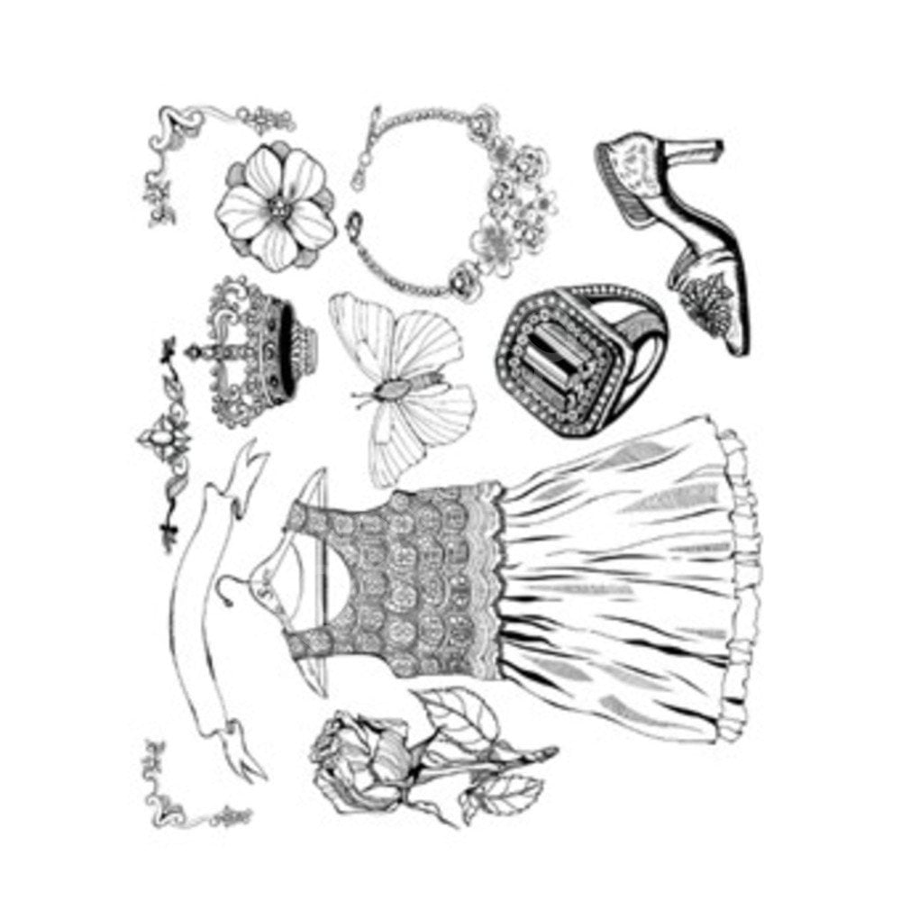 R084 Siyah Rubon Transfer 17x25cm