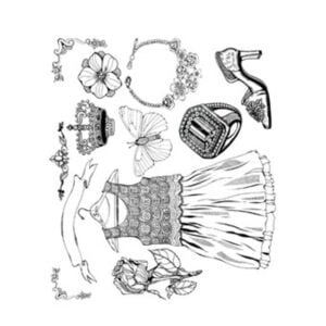 R084 Siyah Rubon Transfer 17x25cm