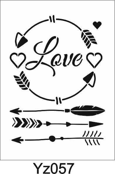 Yazı Desenler Stencil Şablon (25x35) YZ-057