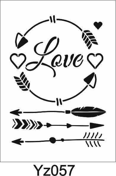 Yazı Desenler Stencil Şablon (25x35) YZ-057