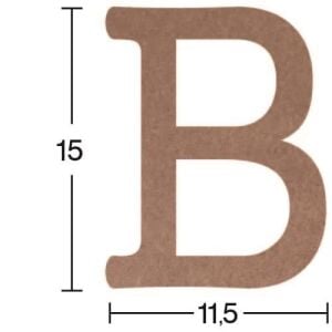 Harf Ahşap Obje 18mm - B