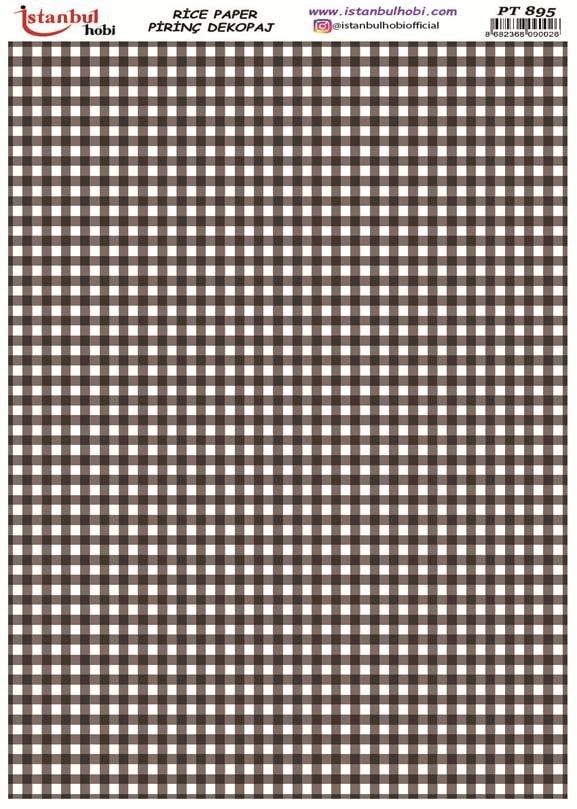 Pirinç Dekopaj Kağıdı 30x42cm PT-895 Damalı