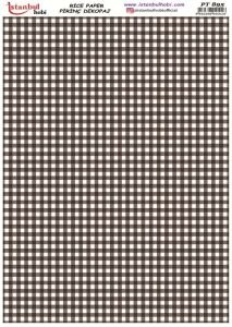 Pirinç Dekopaj Kağıdı 30x42cm PT-895 Damalı