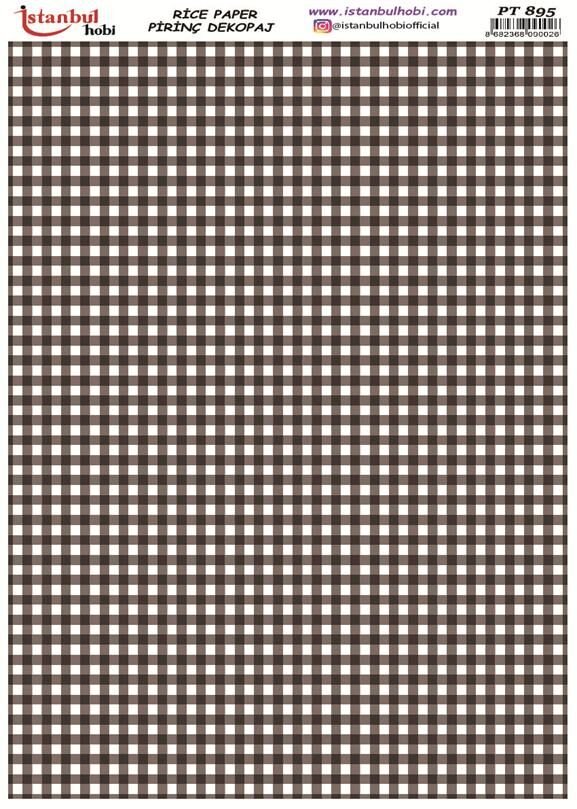 Pirinç Dekopaj Kağıdı 30x42cm PT-895 Damalı