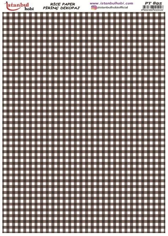 Pirinç Dekopaj Kağıdı 30x42cm PT-895 Damalı