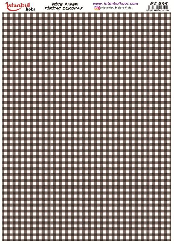 Pirinç Dekopaj Kağıdı 30x42cm PT-895 Damalı