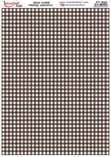 Pirinç Dekopaj Kağıdı 30x42cm PT-895 Damalı