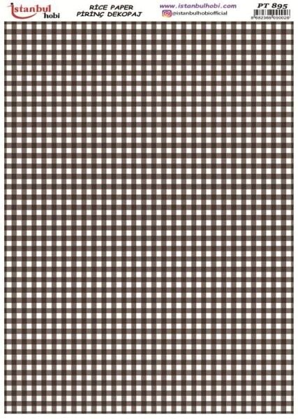 Pirinç Dekopaj Kağıdı 30x42cm PT-895 Damalı