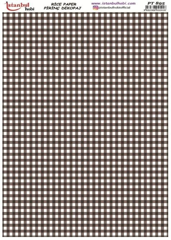 Pirinç Dekopaj Kağıdı 30x42cm PT-895 Damalı