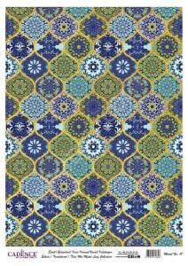 Cadence Desenli Altın Varak Pirinç Dekoapaj Kağıdı - Model 017