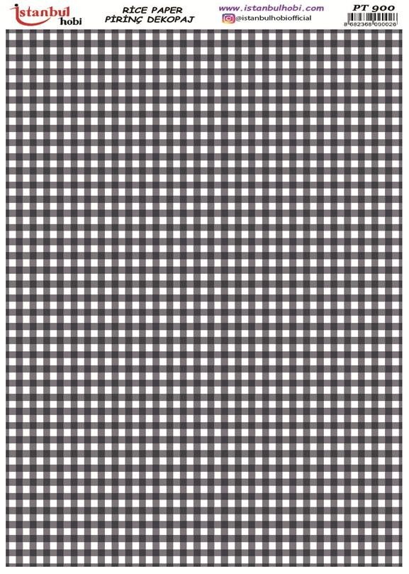 Pirinç Dekopaj Kağıdı 30x42cm PT-900 Damalı