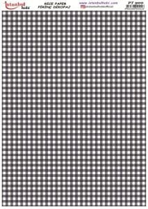 Pirinç Dekopaj Kağıdı 30x42cm PT-900 Damalı