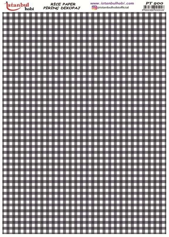 Pirinç Dekopaj Kağıdı 30x42cm PT-900 Damalı