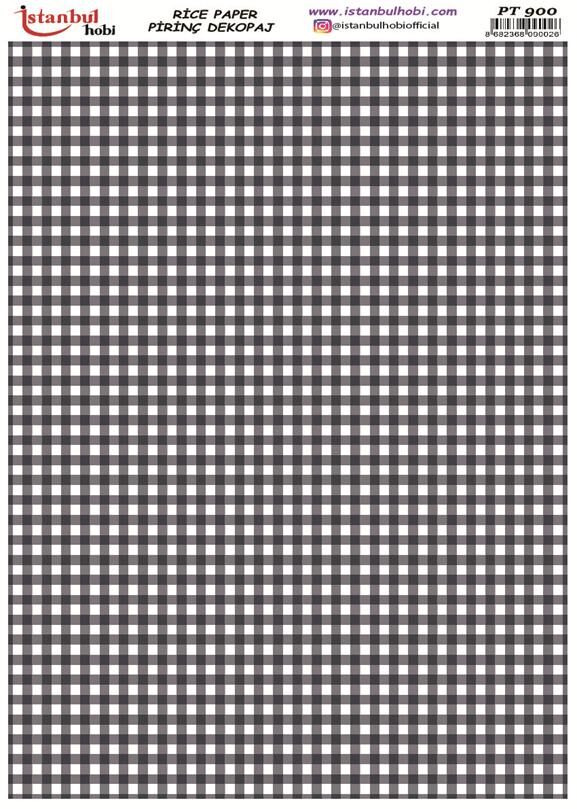Pirinç Dekopaj Kağıdı 30x42cm PT-900 Damalı