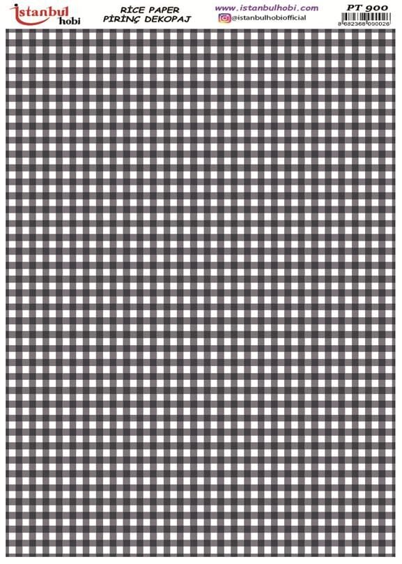 Pirinç Dekopaj Kağıdı 30x42cm PT-900 Damalı