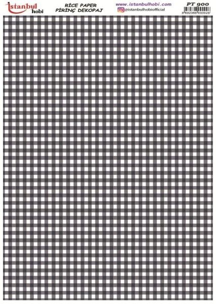Pirinç Dekopaj Kağıdı 30x42cm PT-900 Damalı