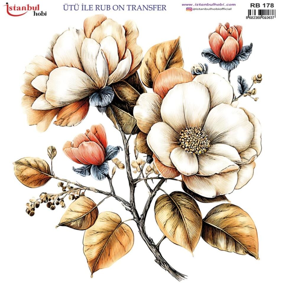 Ütü ile Rub On Transfer Kağıdı 30x30cm RB-178