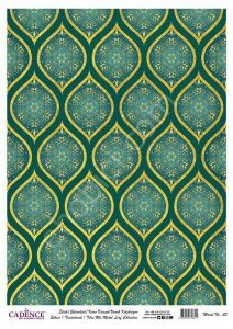 Cadence Desenli Altın Varak Pirinç Dekoapaj Kağıdı - Model 022