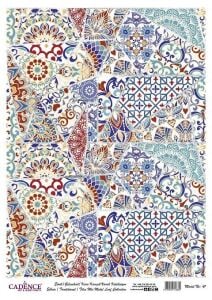 Cadence Desenli Gümüş Varak Pirinç Dekoapaj Kağıdı - Model 041