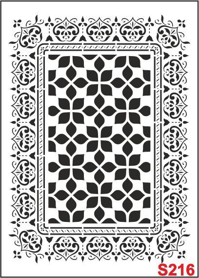 Diğer Karışık Desenler Stencil Şablon (25x35) S-216