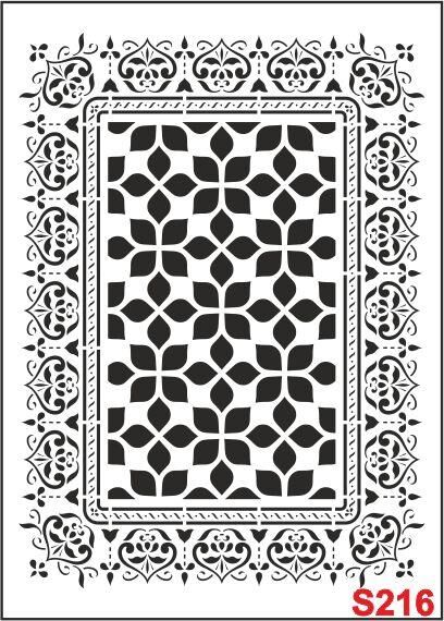 Diğer Karışık Desenler Stencil Şablon (25x35) S-216
