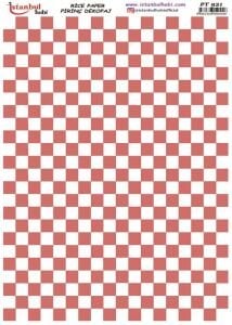 Pirinç Dekopaj Kağıdı 30x42cm PT-921 Damalı