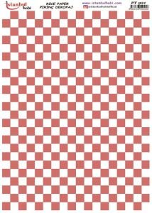 Pirinç Dekopaj Kağıdı 30x42cm PT-921 Damalı