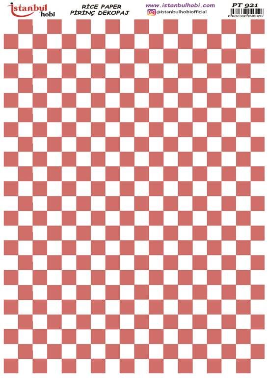 Pirinç Dekopaj Kağıdı 30x42cm PT-921 Damalı