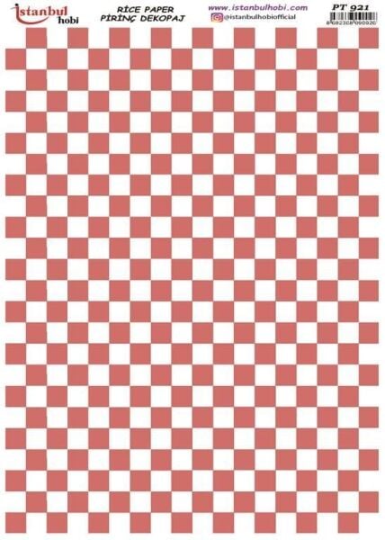 Pirinç Dekopaj Kağıdı 30x42cm PT-921 Damalı