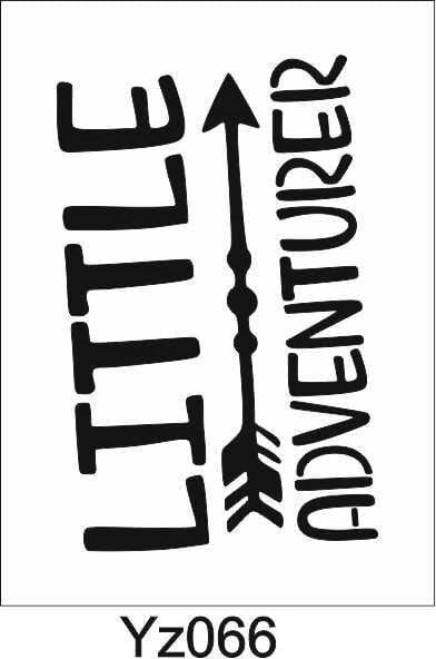 Yazı Desenler Stencil Şablon (21x30) YZ-066