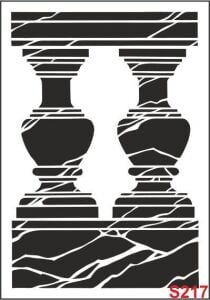 Diğer Karışık Desenler Stencil Şablon (21x30) S-217