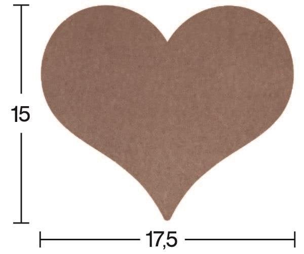 Ahşap İçi Dolu Kalp H-45