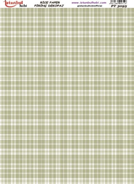 Pirinç Dekopaj Kağıdı 30x42cm PT-3095 Ekose