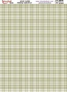 Pirinç Dekopaj Kağıdı 30x42cm PT-3095 Ekose