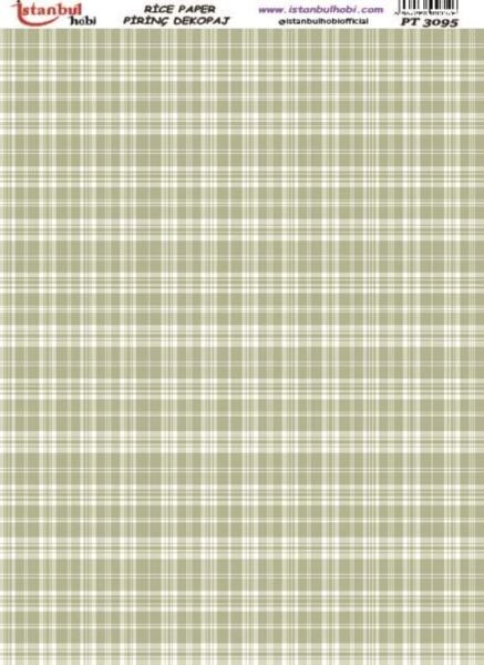 Pirinç Dekopaj Kağıdı 30x42cm PT-3095 Ekose