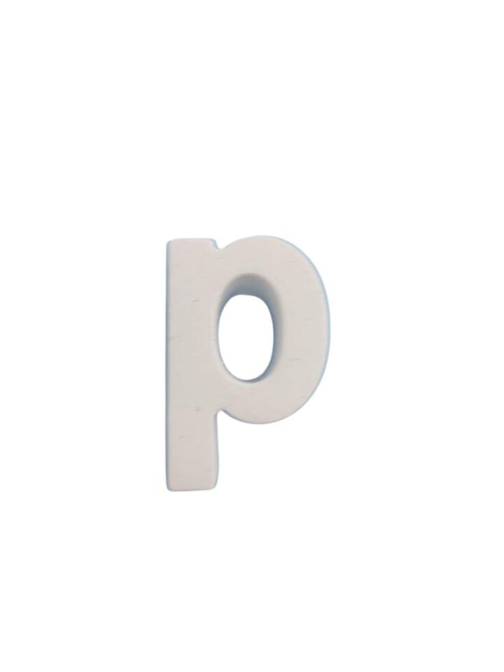 Boyanabilir Harf Obje - P - 5,3x3,5cm
