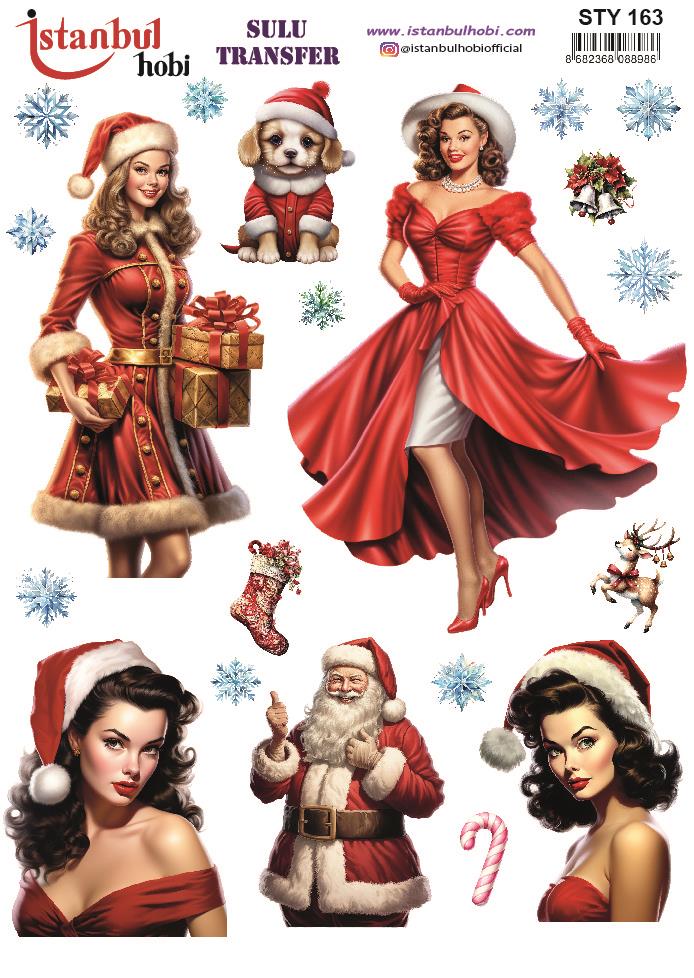Yılbaşı Sulu Transfer 25x35cm STY163