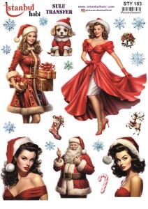 Yılbaşı Sulu Transfer 25x35cm STY163