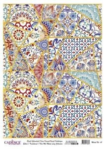 Cadence Desenli Altın Varak Pirinç Dekoapaj Kağıdı - Model 041