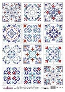 Cadence Desenli Gümüş Varak Pirinç Dekoapaj Kağıdı - Model 051