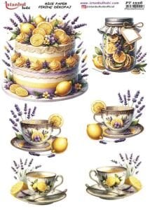 Pirinç Dekopaj Kağıdı 30x42cm PT-1556 Limon