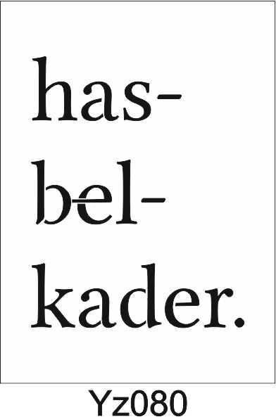 Yazı Desenler Stencil Şablon (15x20) YZ-080