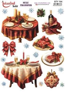 Yılbaşı Sulu Transfer 25x35cm STY164