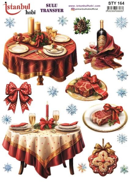 Yılbaşı Sulu Transfer 25x35cm STY164